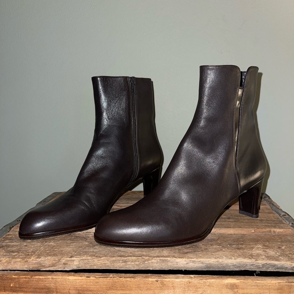 Stuart Weitzman Dark Brown Ankle Booties